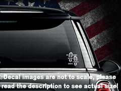 My Hero Wears Combat Boot Prints Vinyl Car Truck Window Decal Sticker US Seller