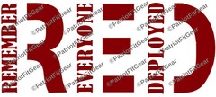 R.E.D.,RED,Remember Everyone Deployed,Support Our Troops,Military,Vinyl Decal