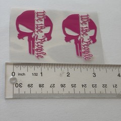 We The People Punisher Skull Decal(set Of 2) Waterproof UV Resistant Patriotic