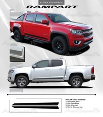 Rocker Panel Accent Vinyl Graphic RAMPART Decals Stripe 2015-2022 Chevy Colorado