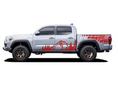 Graphic Mountain Forest Car Side Sticker For Toyota Tacoma Trunk Vinyl Decals