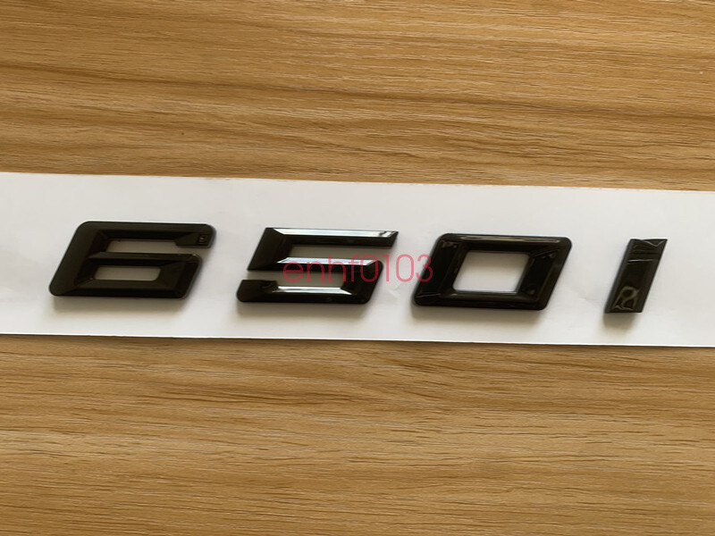 Gloss Black 3D ABS Letters Trunk 650i Emblem Rear Badge for BMW 2017-2022 650i