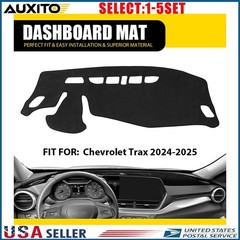 Black Dashboard Cover Pad Mat For Chevrolet Trax 24 25 Non-Slip Dash Board 1-5X