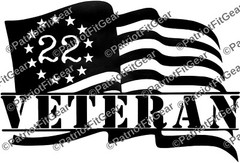 Veteran 22,Suicide Awareness,PTSD,Flag,Support Our Troops,Sticker,Vinyl Decal