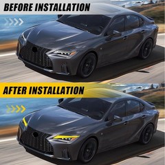 Headlight DRL Vinyl Films Tint For 2021-25 Lexus IS350 IS300 IS500 Yellow 1-5SET