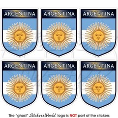 ARGENTINA Argentinian Shield 40mm (1.6″) Vinyl Stickers Decals x6