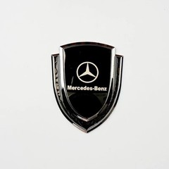 3D Car Decals Sticker Hard Mirror Finish Metal Decals for Mercedes-Benz