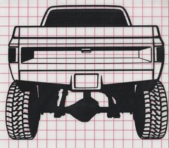 6.5 inch Lifted Truck Die-Cut Vinyl Decal Square Body Pickup 4×4 Offroad Sticker