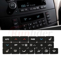 Vinyl Button Repair Decals for Buick LaCrosse 2005‑2009 – Steering/Radio/A/C