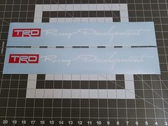 Pair TRD Racing Development Signature Script Decal Vinyl Stickers for Toyota Car