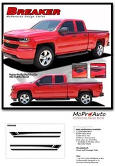 BREAKER 2014-2018 Chevy Silverado Graphic Kit Side Decal Stripe 3M Pro Vinyl