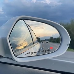 Durable Waterproof Car Mirror Stickers – I Love You Drive Safe Vinyl Decals