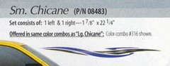 automotive decorative graphic CHICANE Small Purple/Silver combination