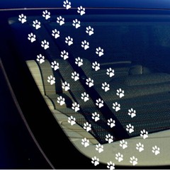 48Pcs Cat Dog Kitten Puppy Pet Paw Prints Vinyl Sticker Decals – Choose Color