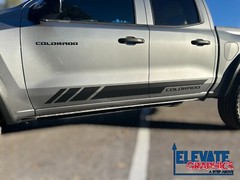 For Chevy Colorado Stripes Side Rocker Three Decals Graphics Stickers 2023-2025