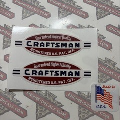 Craftsman Tools 109 lathe vintage style 2 3/16″ Heritage decal 2 for 1