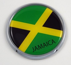 Jamaica Jamaican Flag 2.75″ Car Chrome Round Emblem Decal 3D sticker badge