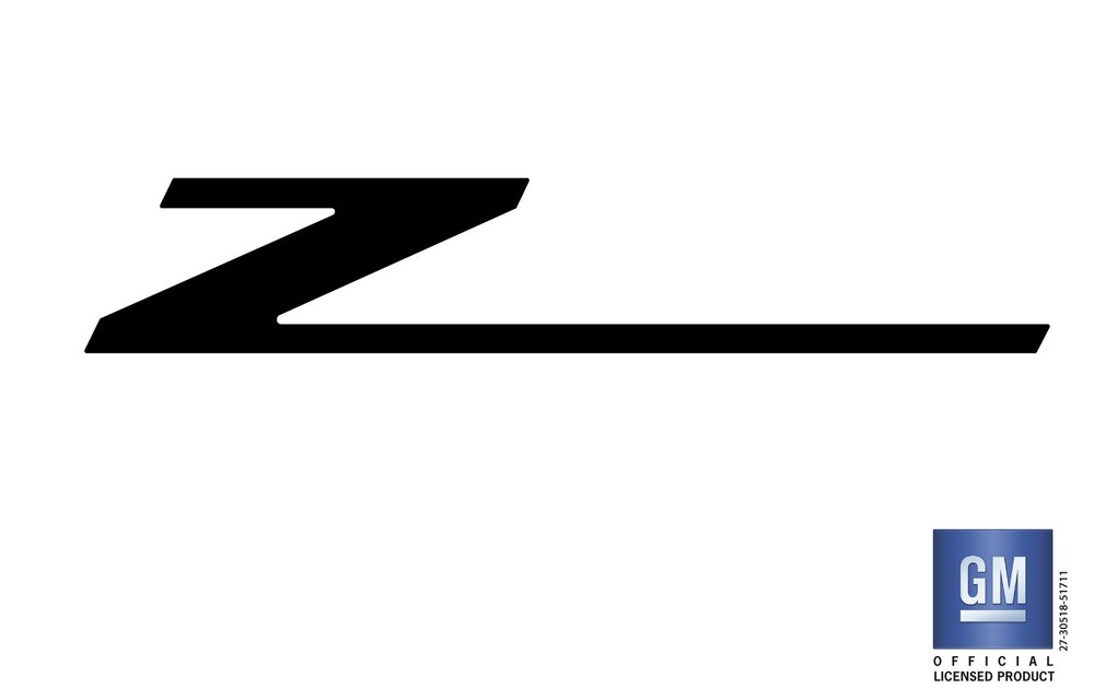 2014-2018 Chevy Silverado Z71 Grille Emblem ( Z ) Overlay Decal Insert (BLACK)