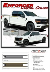 ENFORCER FP700 2021-2024 Ford F-150 Side Body Decals Stripes Vinyl Graphic Black