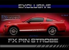 2005 – 2009 Ford Mustang Strobe With Pin Side Rockers Dealer Quality Stripes
