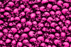 Pink 3D Skulls Pile 24×36 Graphic Decal Vinyl Scooter Bike Motorcycle Car Wrap