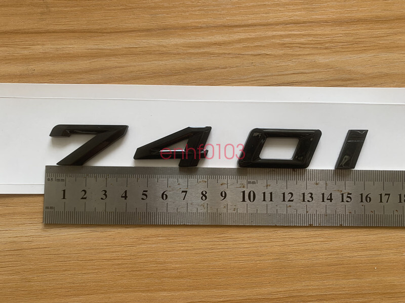 Gloss Black 3D ABS Letters Trunk 740i Emblem Rear Badge for BMW 2017-2022 740i