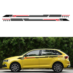 1 Pair Racing Stripes Graphics Vinyl Decal Car Side Body Sticker Accessories