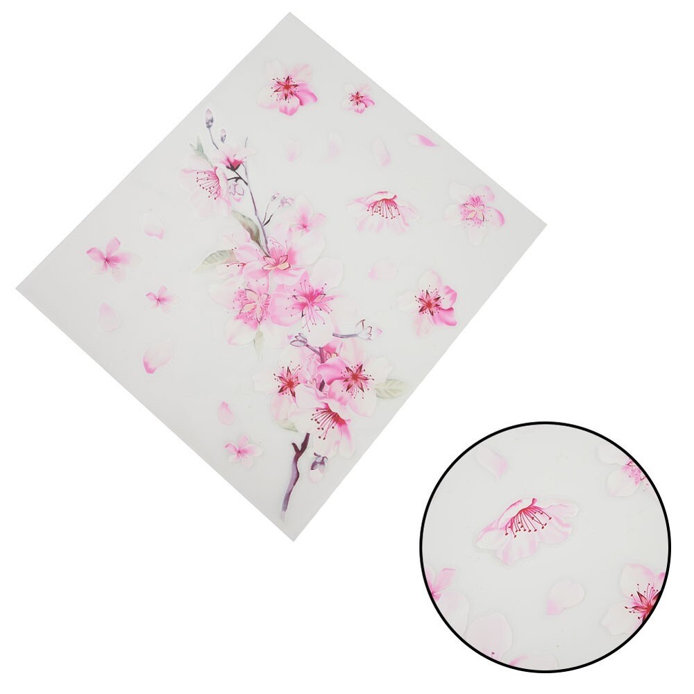 Pink Cherry Blossom Vinyl Car Sticker Auto-Flower Decal Windshield Windo Bumper