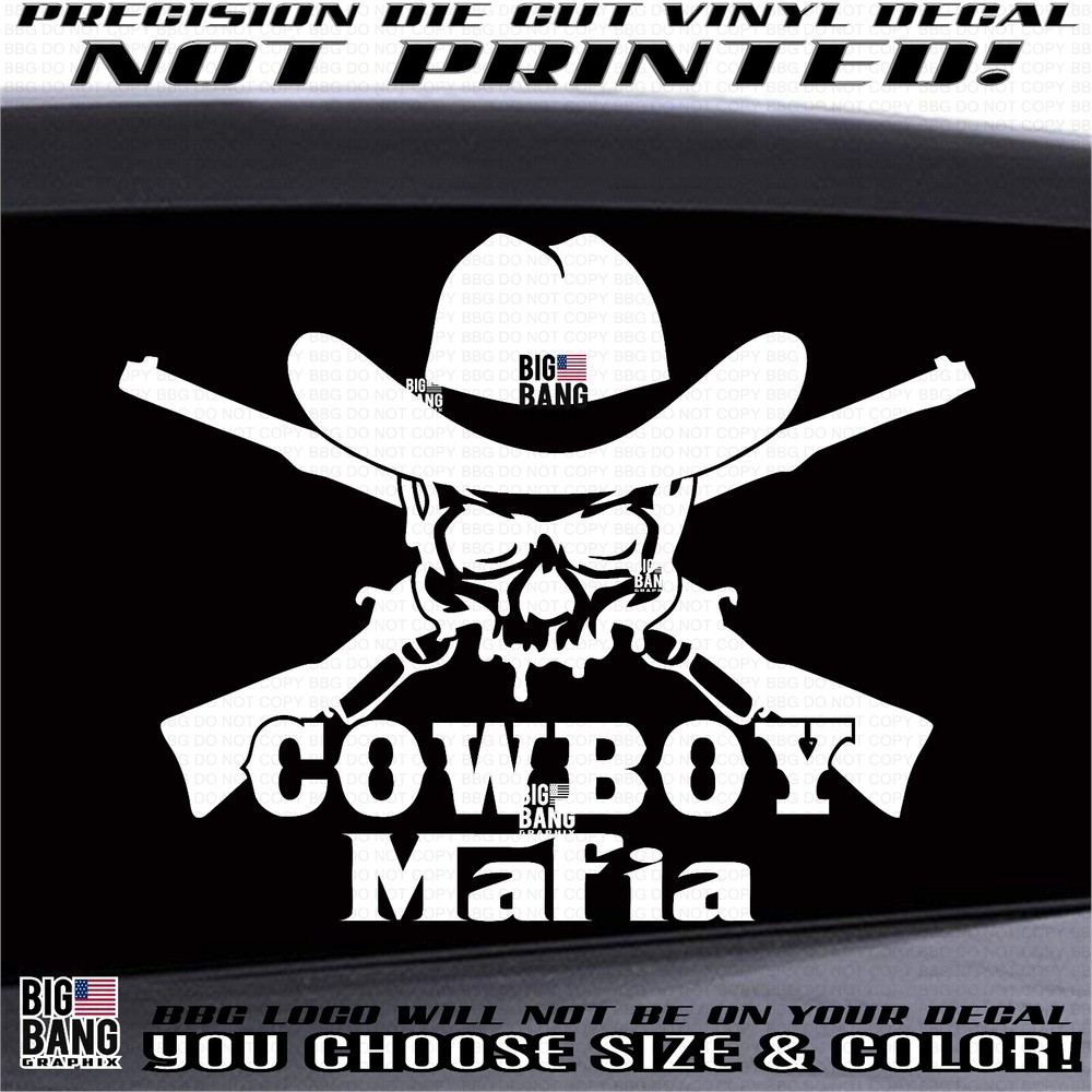 Cowboy Vinyl Decal Sticker Diesel Pickup Truck Heavy Duty SUV Car Window 2nd A