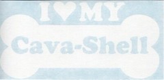 I Heart Love My Cava-Shell – Hybrid Dog Bone Car Vinyl Decal Sticker 13268
