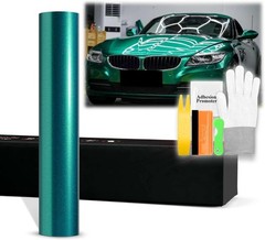 20″x60″ Metallic Emerald Green Vinyl Wrap for Stylish Auto Customization