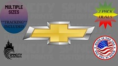 Chevy Yellow Logo Car Window Vinyl Decal Chevrolet Laptop Bumper Sticker NEW