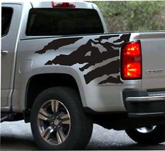2X Rear Bedside Vinyl Decals For Chevy Colorado 2019-2024 Truck Bed Graphics