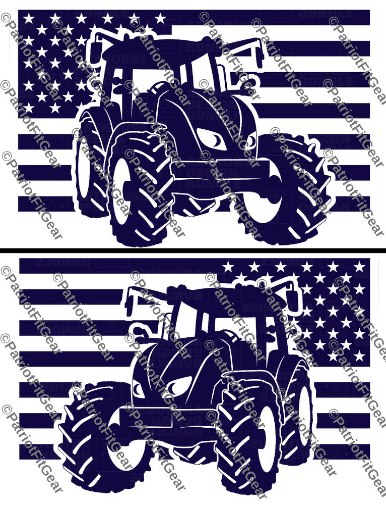 American Farmer,Heart Of Our Nation,Dairy Farm,Farming,Tractor,Flag,Vinyl Decal