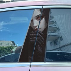 2pcs Chinese Style Red Bride Car Door B Pillar Decals Center Column Sticker