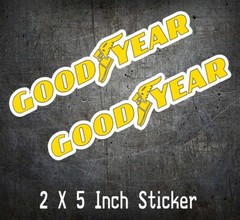 GOODYEAR TIRES RACING DECAL 5 INCHES FITS NASCAR HOT ROD WINDOW CAR TRUCK HEMI