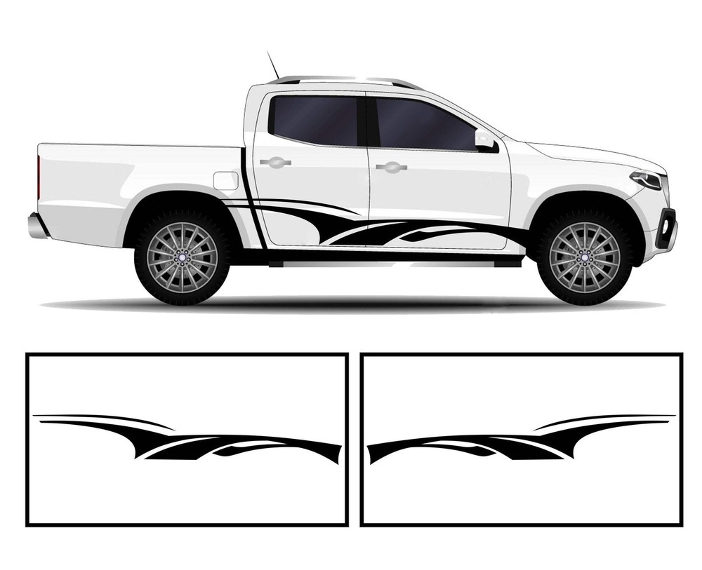 Rocker Panel Livery Self Healing Vinyl Side Graphics #015 fits Fits All 4 Door C