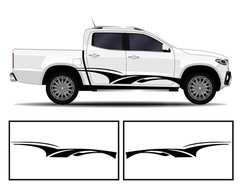 Rocker Panel Livery Self Healing Vinyl Side Graphics #015 fits Fits All 4 Door C