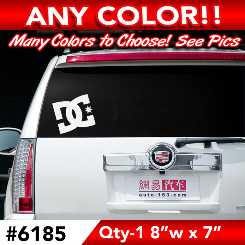 DC SHOES LARGE WALL AUTO DECAL STICKER 8″wx7h