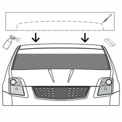 60″x8” Car Window Tint Windshield Sun Vinyl Visor PVC Decal Strip Sticker Black