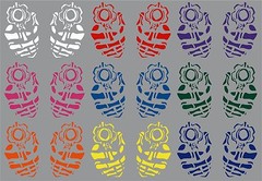 Pair of Guns Skeleton Hands Weapons Car Truck Window Vinyl Decal Sticker