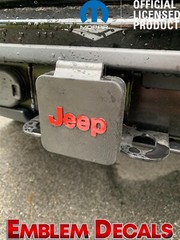 Jeep Wrangler JL Trailer Hitch Plug Decals 2018 2019 2020 2021 2022 2023 2024 25