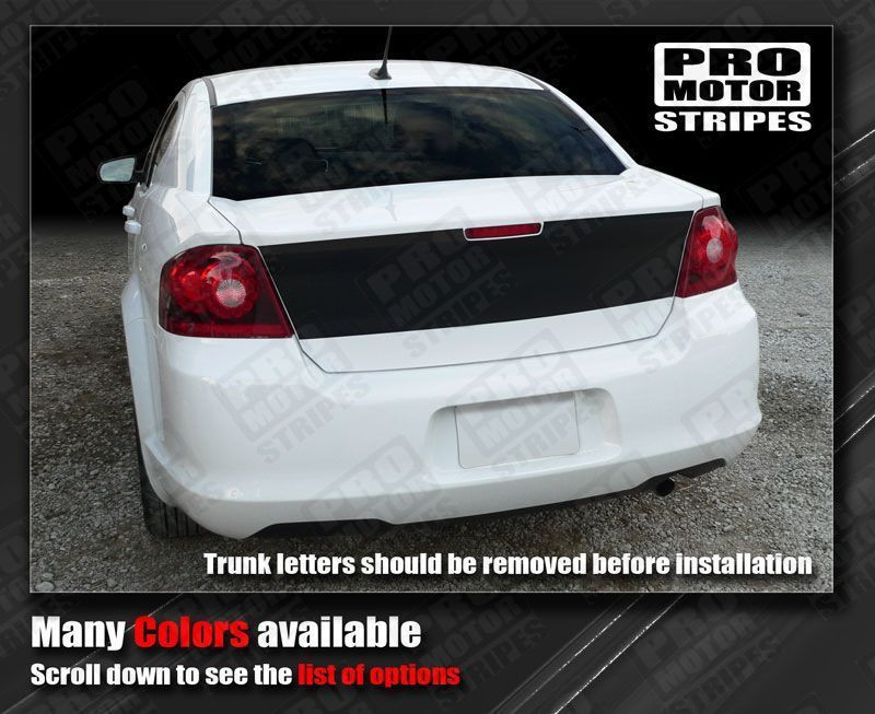Dodge Avenger Trunk Rear Deck Blackout Stripe Decal 2011 2012 2013 2014 Pro Moto