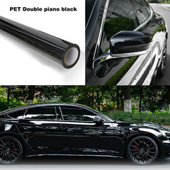 5FTx50FT Double Layer PET Piano Black Vinyl Wrap US Stock Scratch Resistant