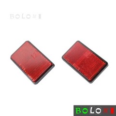 2x Rectangle Red Reflector Bolt On Side Marker For Truck Bus Trailer Dirt Bikes
