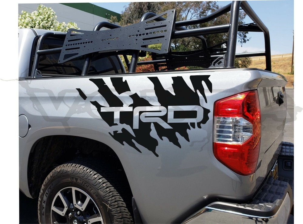 2X Rear Bedside Vinyl Decals For Toyota Tundra 2007-2024 TRD Splash Graphics