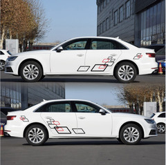 Car Stickers Side Door Body Decal Film Racing Sport Style Decoration Vinyl Trim