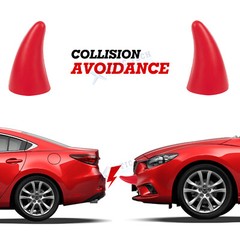 Red JDM Front Bumper Devil Bull Horn Sticker For Nissan 350z 370Z GTR Altima