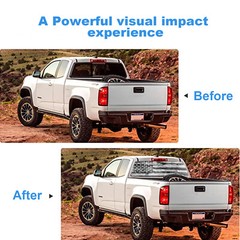 Universal Rear Window Decal American Flag Car See Through For Pickup Truck SUV