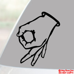 CIRCLE PUNCH GAME Vinyl Decal Sticker Car Window Wall Bumper Funny MADE YOU LOOK